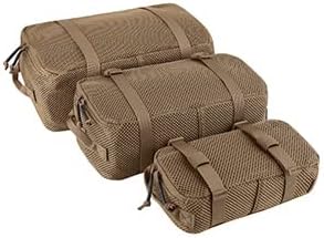 PETAC GEAR 3 PCS Tactical Modular Packing Cubes, Large Capacity Mesh Storage Bag,Outdoor Travel Organize Storage Pouches Bags.
