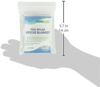 Primacare CB-6841 Emergency Foil Mylar Thermal Blanket, 82" Length x 54" Width