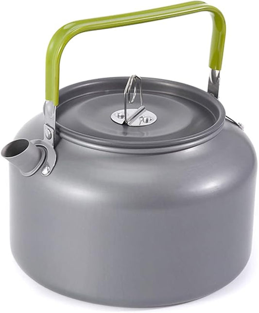 Lixada Camping Kettle 0.8L/1.2L/1.6L for Boiling Water, Coffee Pot Tea Kettle Aluminum Alloy Teapot with Silicon Handle Carry Bag for Hiking Outdoor Picnic