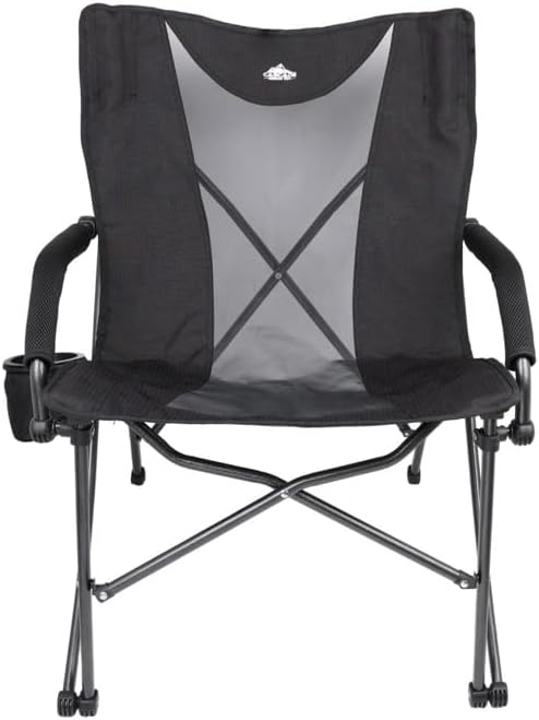 Cascade Mountain Tech Folding Camp Chair for Camping, Beach, Picnic, Barbqeues, Sporting Events with Carry Bag