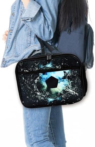 Soccer Lunch Bag Insulated Reusable Lunch Box Kids Girls Boys Cooler Thermal Tote Bag For Men Women School Work Picnic