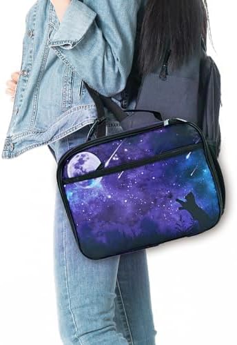 Starry Sky Cat Lunch Bag Insulated Reusable Lunch Box Kids Girls Boys Cooler Thermal Tote Bag For Men Women School Work Picnic