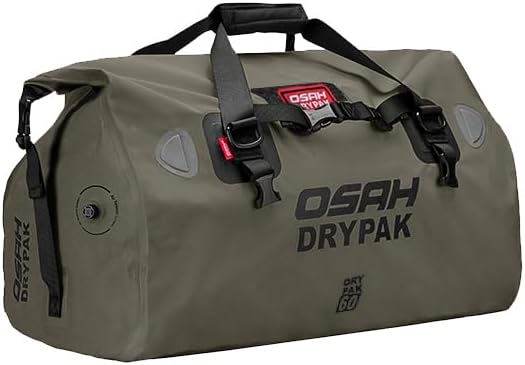 Motorcycle Dry Bag - Waterproof Motorcycle Duffle & Luggage Tail Bag Saddle Bags with Roll Top Closure, Large Storage Space，for Motorcycle Back Seat(JungleGreen, 60L)