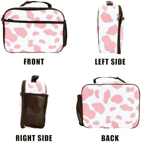 Cow Lunch Bag Insulated Reusable Lunch Box Kids Girls Boys Cooler Thermal Tote Bag For Men Women School Work Picnic