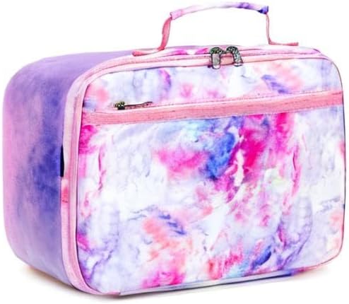 Kids Lunch Box Boys Girls Insulated Lunch Cooler Bag Reusable Lunch Tote Kit for School Travel (878 Galaxy-Purple)