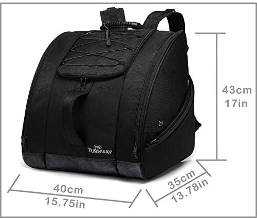 Ski/Snowboard Boot Bag/Skating Bag | Store Gear, Jacket, Helmet, Goggles, Gloves & Accessories | Travel with Waterproof Exterior & Bottom, Venting & Grommets for Snow Drainage