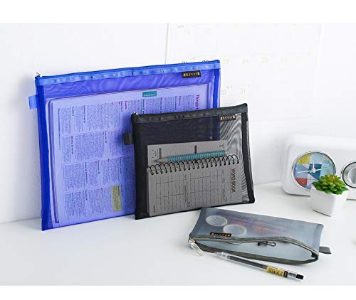 Clear Cosmetic Bags Zip Makeup Mesh Bags Pencil Case Pouch Travel Toiletry Kit Set Storage Case (Grey)