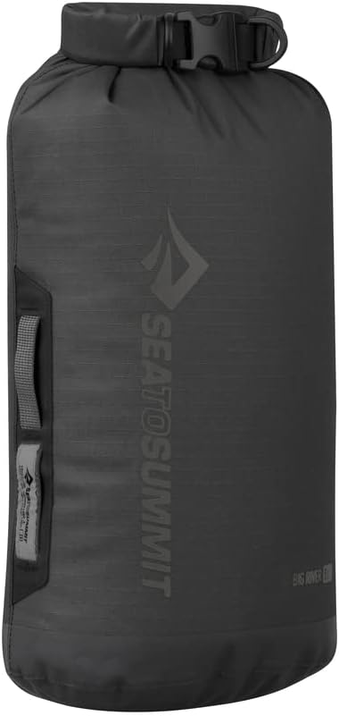 Sea to Summit Big River Dry Bag, Heavy-Duty Dry Storage, 8 Liter, Jet Black
