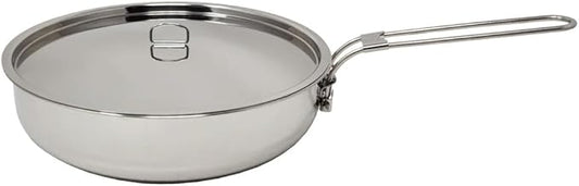 The Pathfinder School Stainless Steel Folding Skillet and Lid
