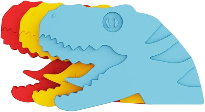 Slim Ice Packs for Lunch Boxes Kids - 3-Pack Long-Lasting Dinosaur Lunch Box Ice Packs for Kids - Slim Reusable Ice Packs for Lunch Boxes, Lunch Bags, and Coolers - Multicolored (Dinosaurs)