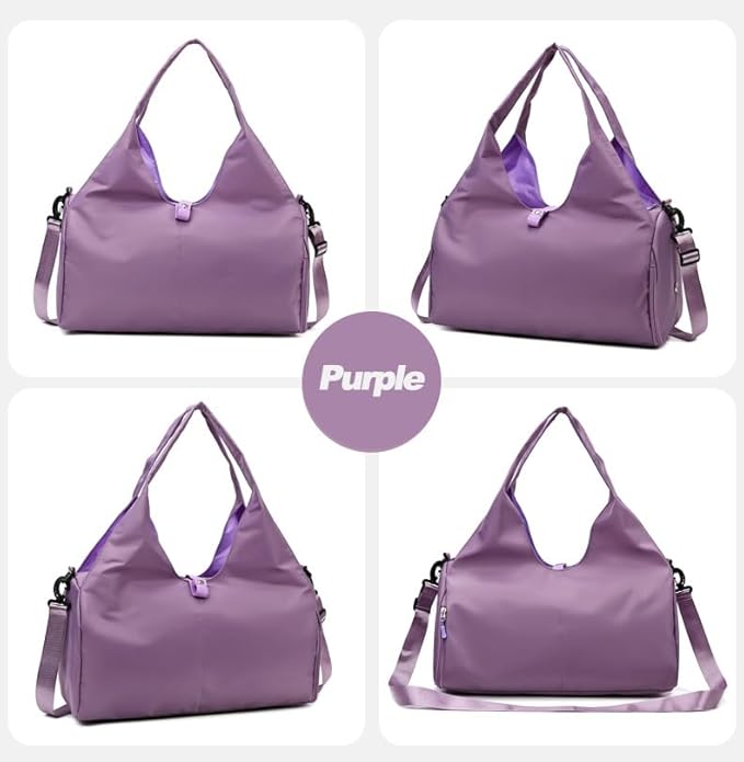 Yoga Gym Bag -Large Capacity Gym Bag with Yoga Mat Holder Water Resistant Workout Bag for Travel Workout Daily