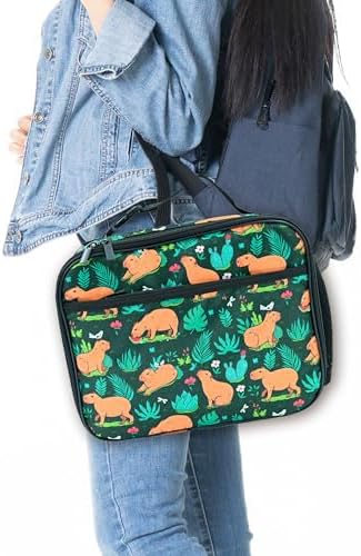 Capybaras Lunch Bag Insulated Reusable Lunch Box Kids Girls Boys Cooler Thermal Tote Bag For Men Women School Work Picnic