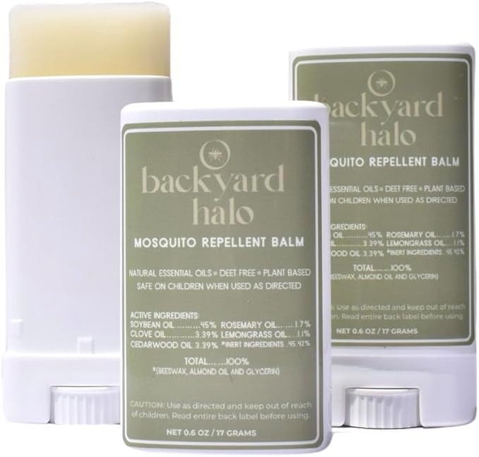 Natural Mosquito and Insect Repellent Balm Stick | Travel-Pocket Size 0.6 oz Each | Plant Based | Deet Free | Alcohol Free | 2-Pack