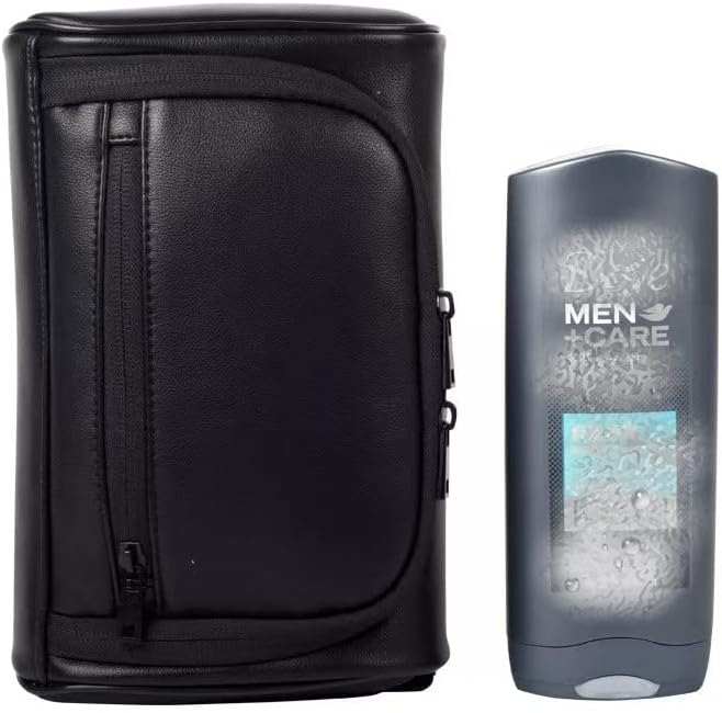 Personalized Small Toiletry Bag for Men,Premium Quality Durable and Stylish Travel Organizer for Travel, Grooming and Personal Care,Waterproof Leather Dopp Kit Gift for Father's Day