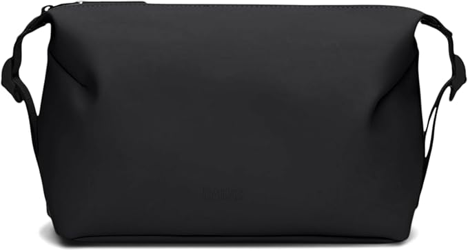 RAINS - Hilo Wash bag - Waterproof Toiletry Bag for Men and Women - Toiletries, Cosmetics, Suitable for Travel (Black)