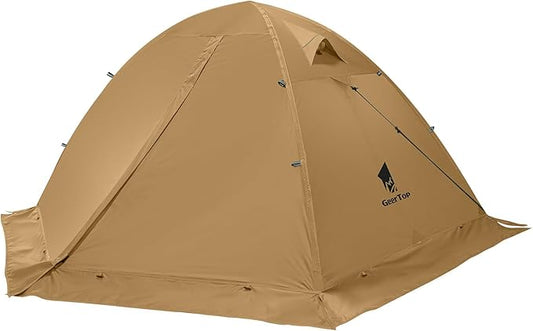 GEERTOP Ultralight 2 Person Backpacking Tent 4 Season Waterproof Camping Tent Double Layer Cold Weather Easy Set Up Tents for Family Camp, Hiking, Hunting Outdoor Mountaineering Travel