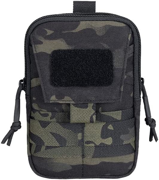 EXCELLENT ELITE SPANKER Tactical Molle EDC Pouch Nylon Belt Waist Bag Camping Hiking Organizer with Cellphone Holster for iPhone 12Pro 12 11ProMax XsMax XR XS X 8Plus 8 7 6 Samsung Galaxy Note 9 S9