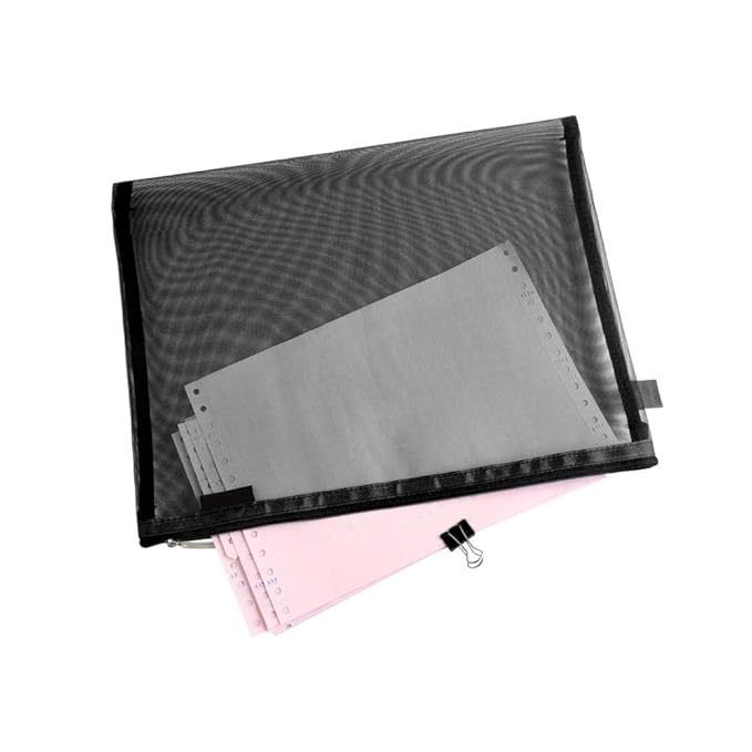 Clear Cosmetic Bags Zip Makeup Mesh Bags Pencil Case Pouch Travel Toiletry Kit Set Storage Case (Black)