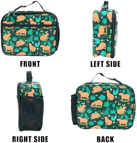 Capybaras Lunch Bag Insulated Reusable Lunch Box Kids Girls Boys Cooler Thermal Tote Bag For Men Women School Work Picnic