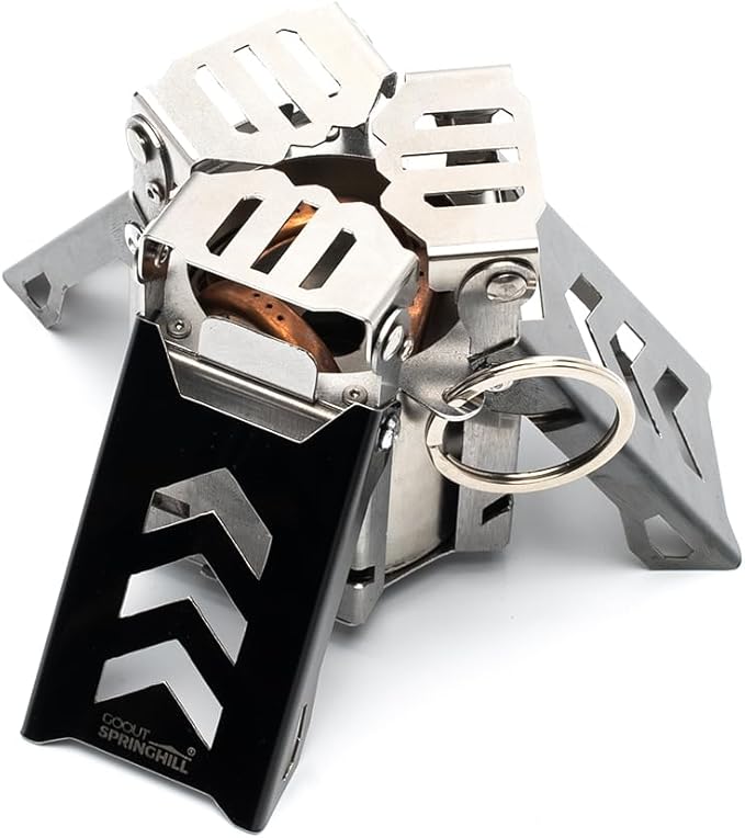 Alcohol Stove - Portable Camping Stove for Backpacking, Hiking, Picnic with Foldable Design (5.3x4.7x3.1")