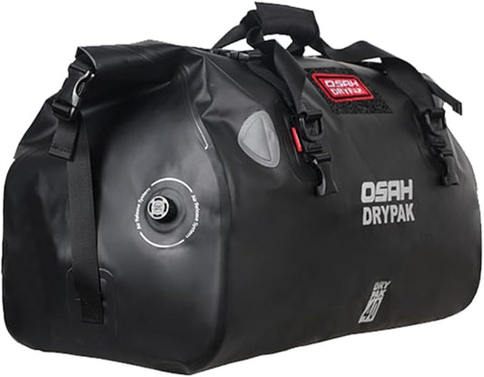 Motorcycle Dry Bag - Waterproof Motorcycle Duffle & Luggage Tail Bag Saddle Bags with Roll Top Closure, Large Storage Space，for Motorcycle Back Seat(Black, 40L)