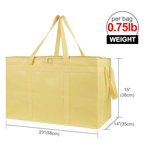 Bodaon Insulated Pizza Delivery Bags, XXX-Large Commercial Food Delivery Insulation Bag for Hot/Cold Food, Large Capacity Reusable Warming Bag, Beige, 1-Pack