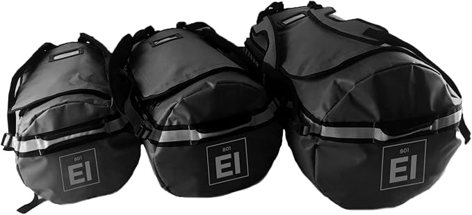 Element Equipment Trailhead Duffel Bag Shoulder Straps Waterproof Black/Grey Small