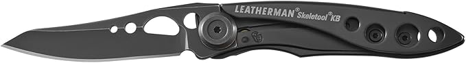 LEATHERMAN, Skeletool KB Pocketknife with Straight Edge, Stainless Steel Blade and Bottle Opener, Onyx