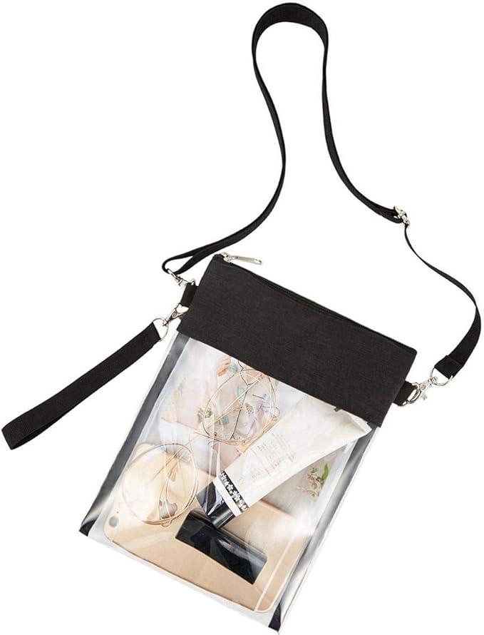 USPECLARE Clear Tote Stadium Approved, Security Travel & Gym Clear Bag for Work Sports Games Concerts