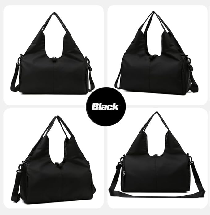 Yoga Gym Bag -Large Capacity Gym Bag with Yoga Mat Holder Water Resistant Workout Bag for Travel Workout Daily