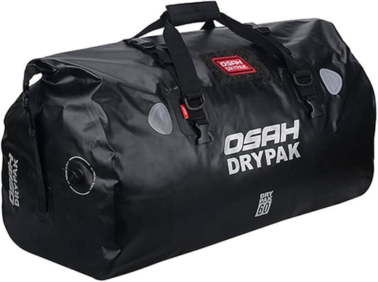 Motorcycle Dry Bag - Waterproof Motorcycle Duffle & Luggage Tail Bag Saddle Bags with Roll Top Closure, Large Storage Space，for Motorcycle Back Seat(Black, 60L)
