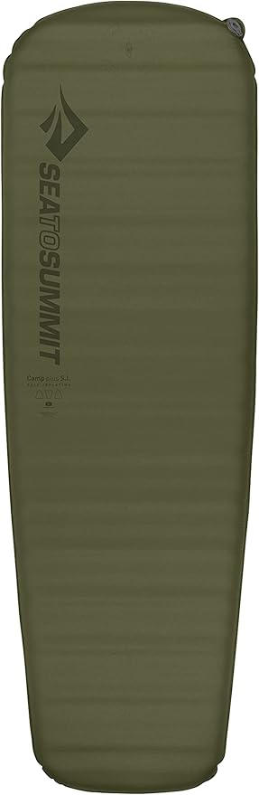 Sea to Summit Camp Plus Self-Inflating Foam Sleeping Mat for Camping, Tapered - Large (78 x 25 x 3 inches)
