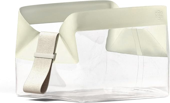 Cadence Parcel - Clear Dopp Kit with Magnetic Closure - Durable and Leak-Resistant Travel Toiletry Kit - TSA-Compliant and Modular Design - Small Hygiene Bag for Travel Essentials - 1 Qt