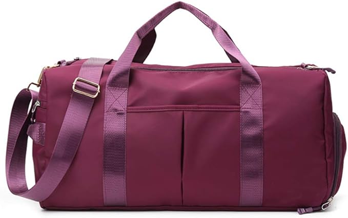 Blackwheel Sports Gym Bag With Shoe Bag Wet Bag Duffle Bag Waterproof Travel Bag for Women Cute Gym Bag violet 29L