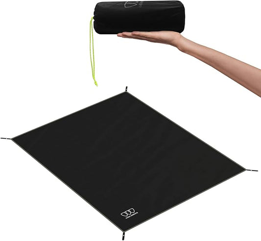 Gold Armour Tent Footprint, Camping Tarp Waterproof Ultralight - 84x60in | 84x84in | 84x96in | 82x106in | 120x108in | 120x120in | 120x144in Floor and Ground Tarps for Camping Hiking (Black 84x96in)