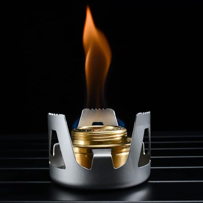 Outdoor Mini Portable Alcohol Stove Burner for Backpacking Hiking Camping Survival - Green