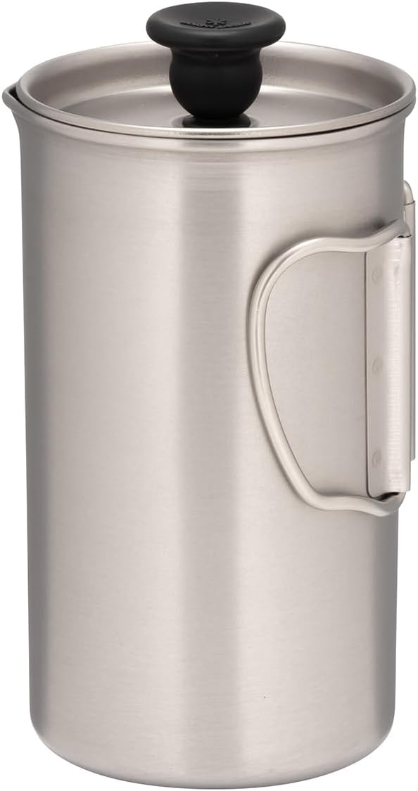 Snow Peak Titanium French Press - Ultralight Coffee Maker for Camping, Backpacking & Hiking - Camping Cookware Essential for Coffee Anywhere