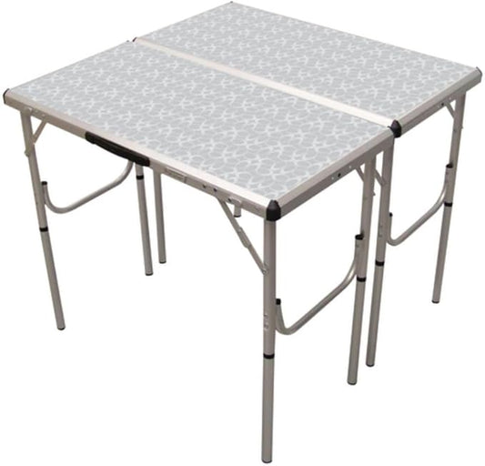 Coleman 4-in-1 Outdoor Folding Table, Lightweight Camping Table with 3 Adjustable Heights & Carry Handle, Great for Patio/Deck, Camping, Tailgating, & More