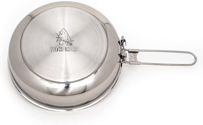 The Pathfinder School Stainless Steel Folding Skillet and Lid