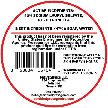 All Natural Bug Repellent Paste (1 oz.) | Repels Mosquitos, Flies, Ticks, & Fleas | DEET Free & Contains Citronella | for All Skin Types