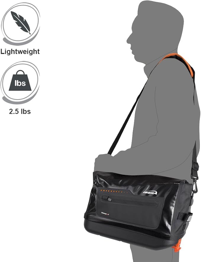 Ibera Bike Trunk Bag - PakRak Clip-On Quick-Release Waterproof Bicycle Commuter Bag