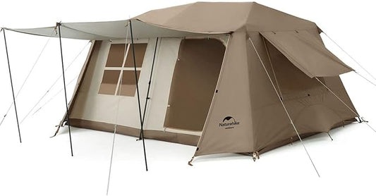 Naturehike Village Instant Tent, 4 Person 8 Person Camping Tent with Full Rainfly, Waterproof Large Cabin Tents for Car Camping