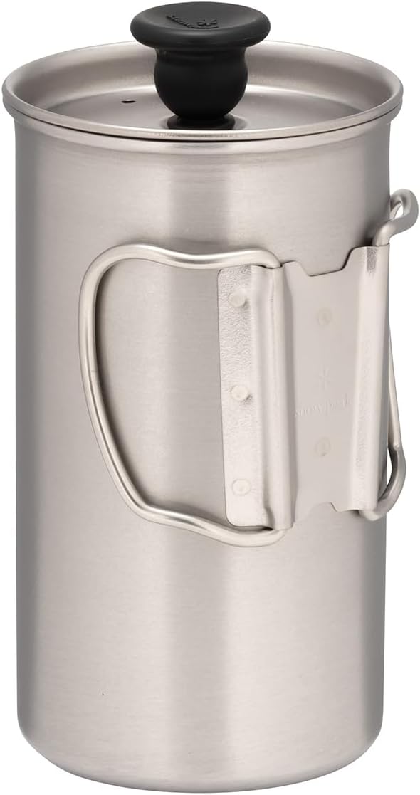 Snow Peak Titanium French Press - Ultralight Coffee Maker for Camping, Backpacking & Hiking - Camping Cookware Essential for Coffee Anywhere