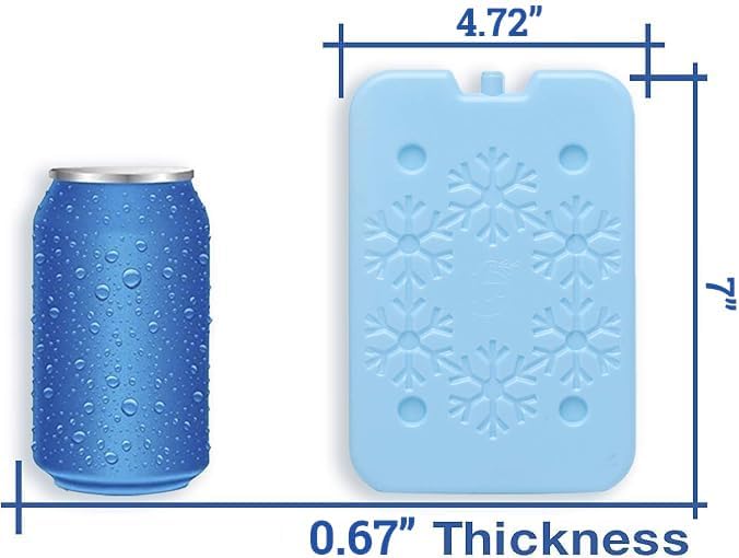 BLUE ELE Macaron-Colored Ice Pack for Lunch Box and Cooler, BPA Free, Reusable and Long Lasting, Slim and Lightweight Design, Set of 4, Fun & Colorful, BE01 Macaron-Colored