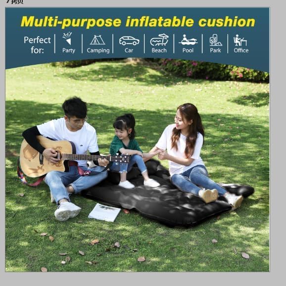 SUV Air Mattress Camping Bed - Car Mattress Back Seat Portable Foldable Car Air Bed Sleeping Pad Car Bed Mattress for Sedan Truck