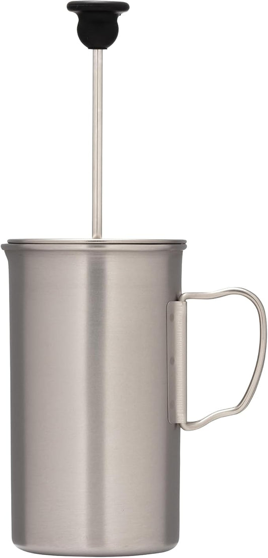 Snow Peak Titanium French Press - Ultralight Coffee Maker for Camping, Backpacking & Hiking - Camping Cookware Essential for Coffee Anywhere