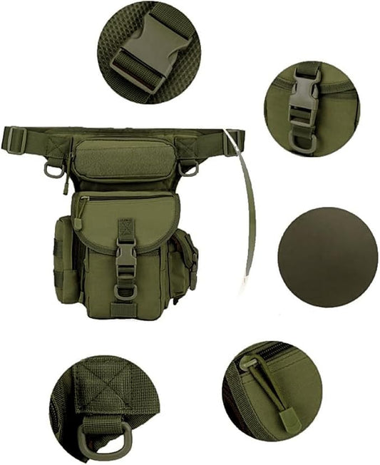 Multi-Purpose Tactical Drop Leg Bag Tool Fanny Thigh Pack Leg Rig Military Motorcycle Camera Versipack Utility Pouch, Black/Coyote Tan/Army Green/Camouflage 7 Colors Available