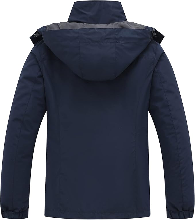 Women's 3 in 1 Ski Jacket Mountain Waterproof Windproof Winter Snow Coat Hike Snowboarding Jackets Hooded Warm Raincoat