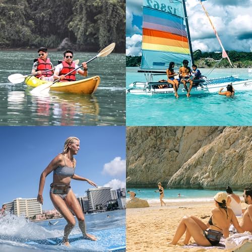 2-Pack Waterproof Pouch with Adjustable Waist Strap, Waterproof Dry Bag, Keeps Cell Phones and Valuables Safe and Dry, Perfect for Kayaking, Beach, Camping and Swimming (Black)