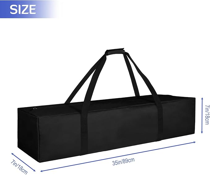 INFANZIA Duffel Travel Sports Equipment Bag, Long Luggage Bag with Upgrade Zipper Water Resistant, Extra Large Foldable Storage Bag for Camping, Tent, Tripod, Fishing(35x7x7 inch,2PCS)